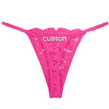 Custom Name Lace Thong Women
