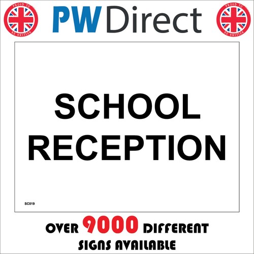 Sign school reception front - school,