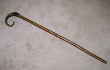 Craftsman Hand Craft Made Rams Horn Curly Shepherds Crook Walking Stick 2B