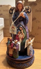 Jim Shore Heartwood Creek O Come Let Us Adore Him Angel Nativity 9.5” Christmas
