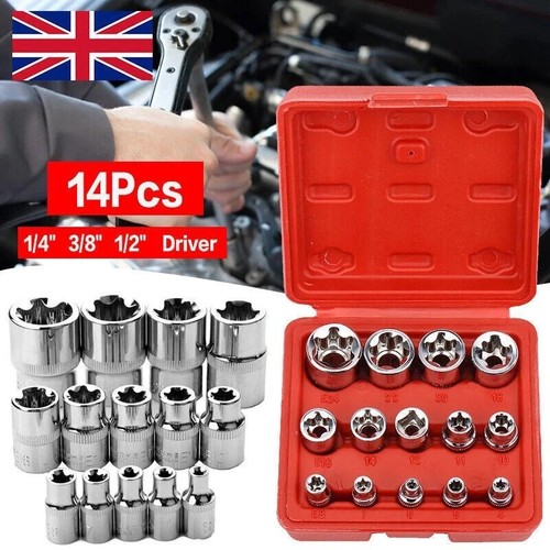 14pcs torx socket set - e,