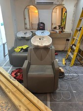 Takara Belmont Grey Leather Backwash Units - Set of 3