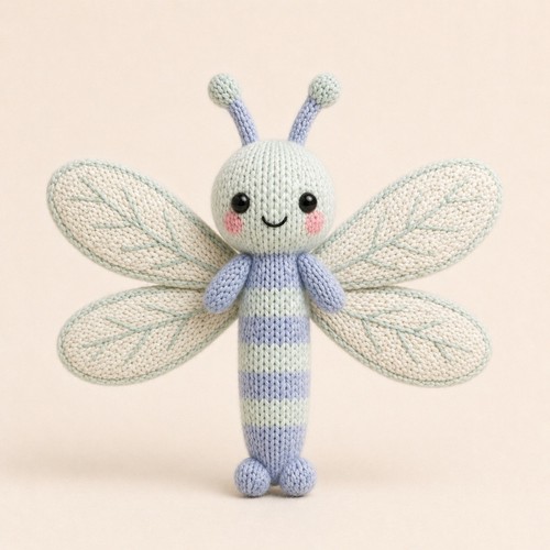 Cute dragonfly knitting - cute,