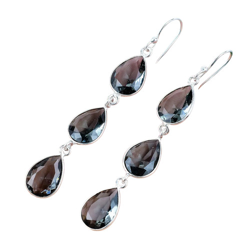 Black alexandrite gemstone 925 - black,