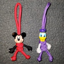 (2) Mickey Mouse Donald Duck Disney Paracord Buddy Keyring Keychain UK Handmade