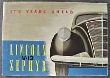 1937 Lincoln Zephyr Brochure