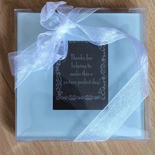 GLASS PHOTO COASTERS SET OF 2