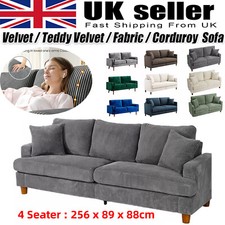 2 / 3 Seater Teddy Velvet Sofa
