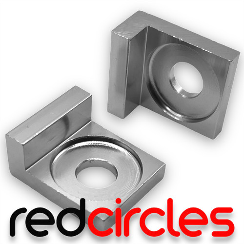 Silver 12mm square block pit - square,