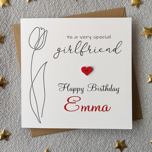 Girlfriend birthday card - girlfriend,