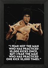 Bruce lee quote framed wall - quote,