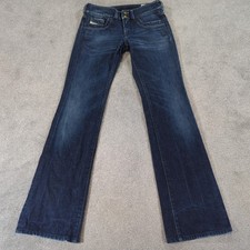 Diesel Jeans Womens W28 L32 (L33) Blue Ronhar Denim Regular Stretch Dark Bootcut