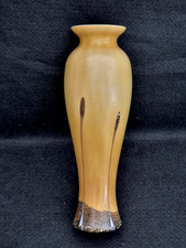 Caithness Vintage Glass Vase Ebony Sands 10" Made in Scotland