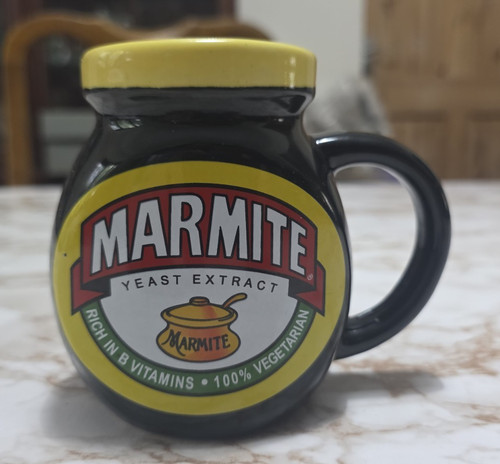 Marmite mug black yellow - marmite,
