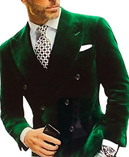Men's  Velvet Jacket in Green