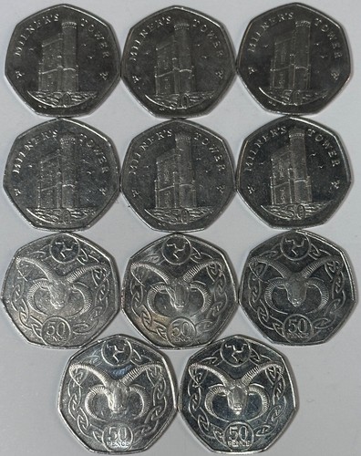 Isle man fifty pence 50p - fifty,
