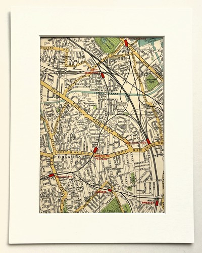Vintage 1935 london map - vintage,