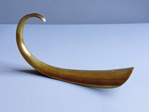 Antique brass shoe horn - brass,