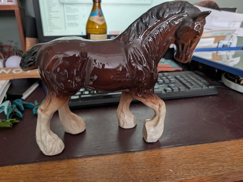 Ceramic shire horse figurine - shire,