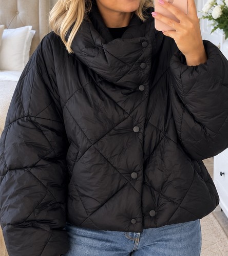 Zara black quilted - zara, puffer