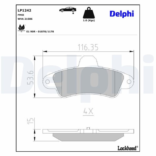 Rear disc brake pad - brake,