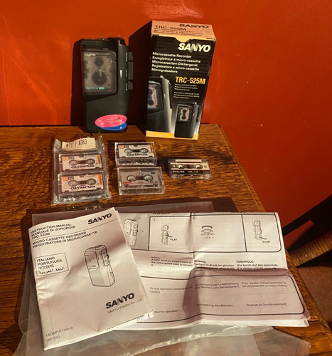 Sanyo trc 525m microcassette - sanyo, trc-525m