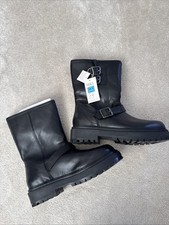Marks and Spencer Leather Chunky Ankle Boots Size 5 Standard Fit