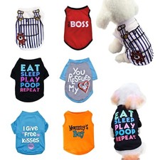 6 Pack Dog Clothes for Small Dogs Breathable Puppy Kitten Shirts with Letters