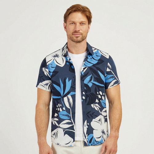 Mens short sleeve printed - sleeve,