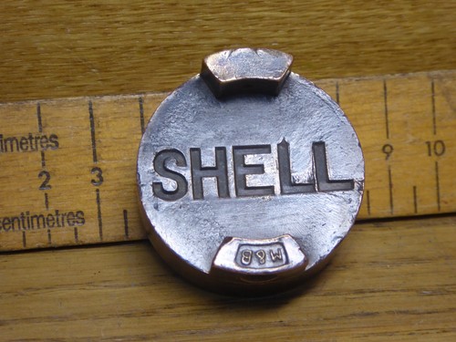 Brass shell petrol can - can, cap