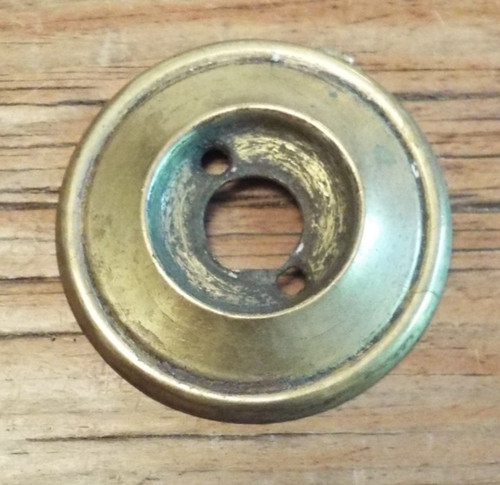 Reclaimed brass door knob - door,