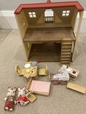 Sylvanian Families Rabbit House with Accessories Red Roof Cosy Cottage