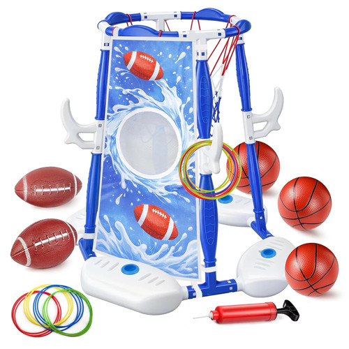 Pool basketball hoop - pool, hoop,