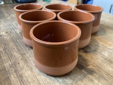6 NEW semi-glazed terracotta pots | remikans (225ml) | food safe | oven friendly