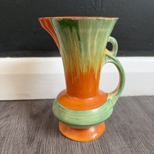 Vintage Green Orange Retro Jug