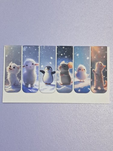 Magnetic bookmarks winter - bookmarks,