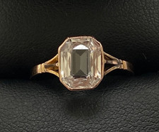 ANTIQUE 9CT ROSE GOLD KUNZITE RING SIZE M