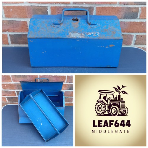 Metal toolbox blue tool - blue,