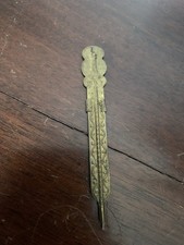 Antique Brass Slide Crochet Hook Lighthouse Design Working