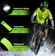 2X High Visibility Reflective Armbands Ankle Cycling Running Walking Scootie 