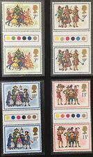 GB QEII 1978 Traffic Light Gutter Pairs Christmas SG1071 - SG1074 MNH