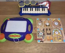 Bundle Of 3 Children’s / Toddlers Toys And Games ELC Scribbler Board Wooden Maze