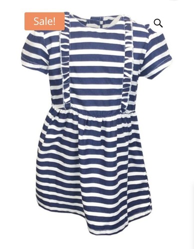 Girls navy striped dress - girls,