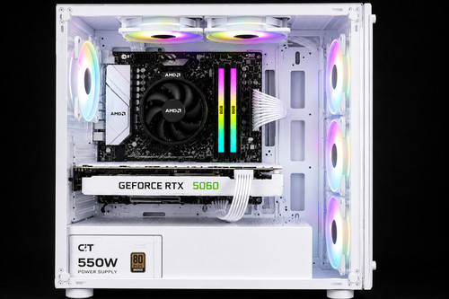 White rgb gaming ryzen - white, pc