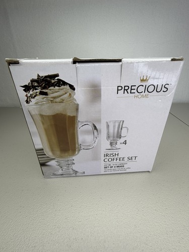 Clear glass coffee mugs set - clear,