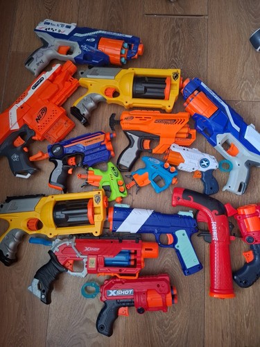 Nerf guns with - nerf, bullets