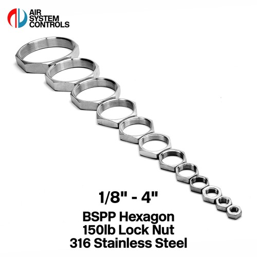Bspp hexagon lock nut 150lb - nut,