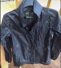 Gelert Waterproof Pack away Jacket Rain Mac Size 8 Black Stormlite 5000