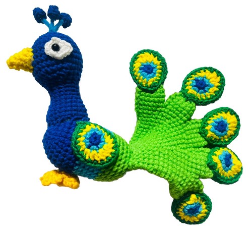 Paksha peacock figure crochet - peacock,