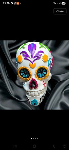 Hand painted sugar skull - hand, day